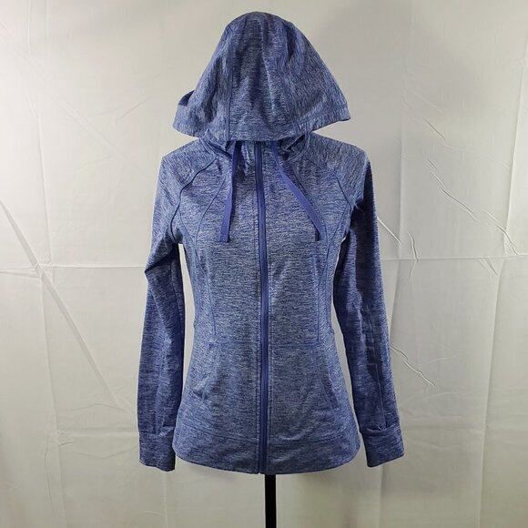 Champion Duo Dry Blue Chambray Women's Full Zip Hoodie Sweatshirt - XS - Picture 12 of 16